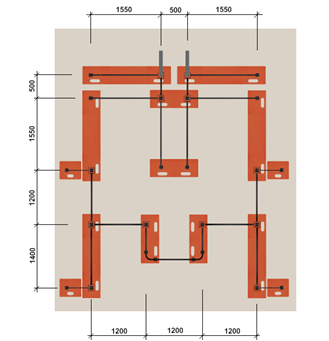 W-1.3 Каскад турников с рукоходом и канатной вышкой мобильный