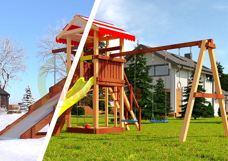 Детская площадка из дерева Савушка "4 сезона" - 3