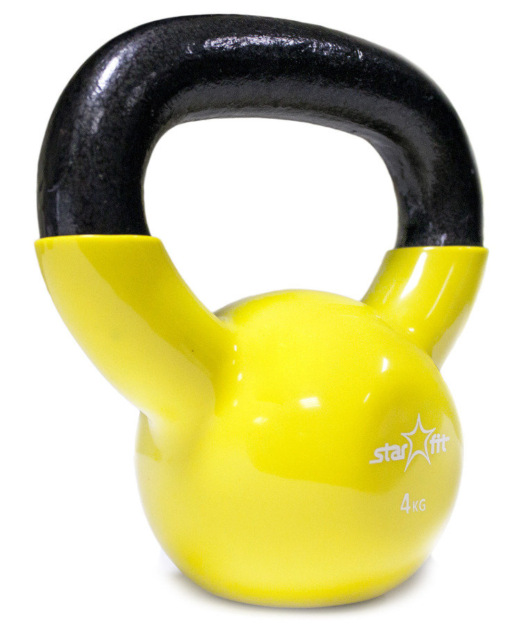 Гиря виниловая STARFIT DB-401  4 кг, желтая