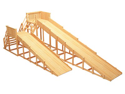 Зимняя горка ЗИМА WOOD-7 Савушка (скаты 5 и 8 м)