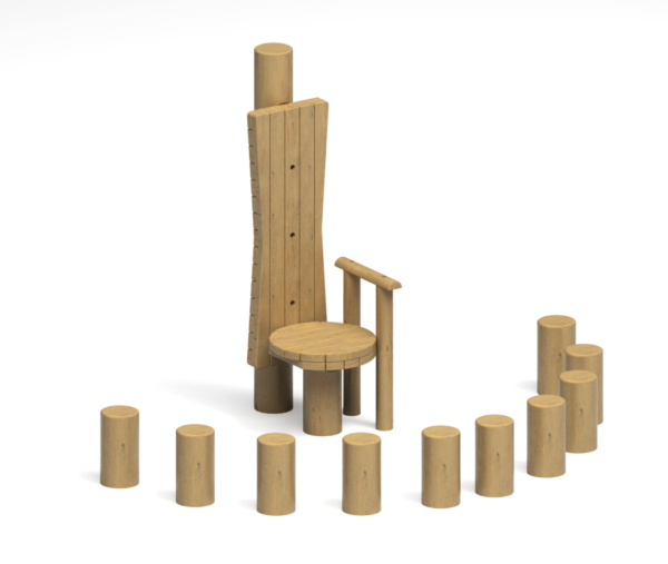 Игровая зона Сказочный трон с 10 сиденьями МФ-101