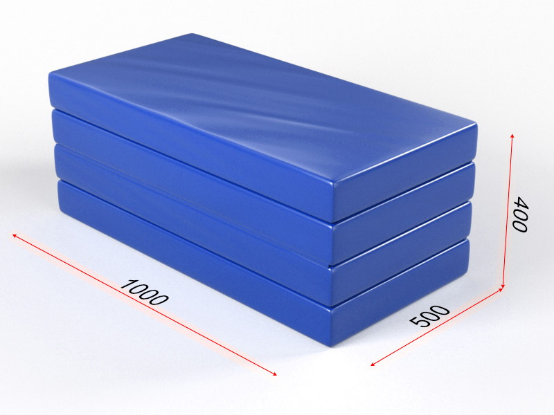 Мат гимнастический складной 2х1х0,1 в 3 сложения