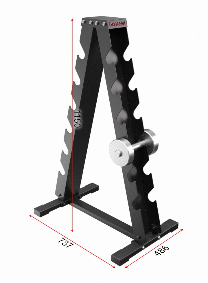 Стойка для гантелей 6 пар, разборная (13.402.002)