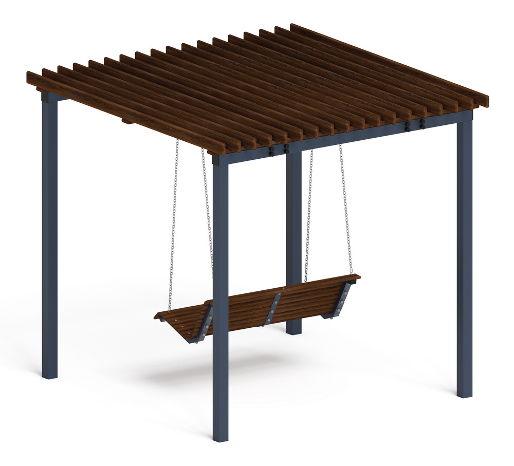 Пергола Тент с качелями МФ 78.02.01-01 /без поликарбоната/