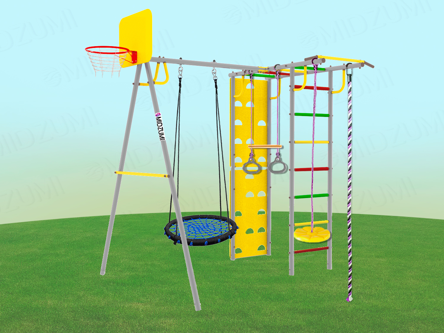 Спортивно-игровой комплекс Midzumi Rainbow Large L (гнездо среднее синее)