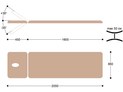 Массажная кушетка смотровая Heliox КМ02