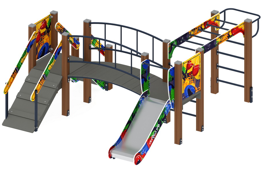 КАРАПУЗ (Граффити) детский игровой комплекс ДИК 1.001.05-03 (Н=750)