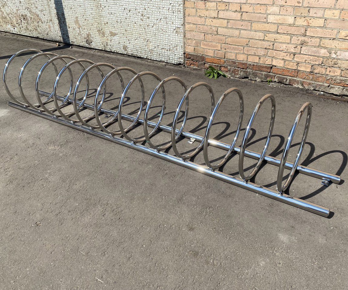 Велопарковка Луна из нержавеющей стали