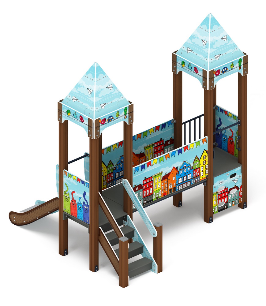 КОРОЛЕВСТВО (Коты) детский игровой комплекс ДИК 1.15.02-21 (H=750)
