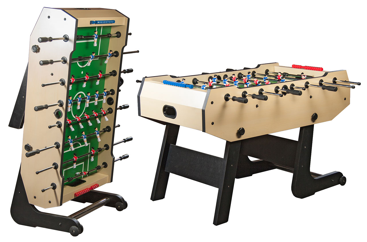 Настольный футбол (кикер) Maccabi 5 ф (140 x 75 x 89 см; светлый, складной)