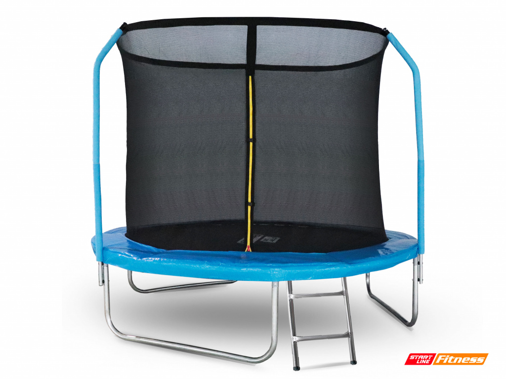 Батут START LINE 8 футов (244 см) с внутренней сеткой и лестницей