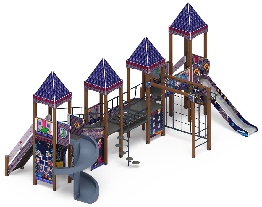 ЗАМОК детский игровой комплекс ДИК 2.18.10-03 (H=1500, H=2000)