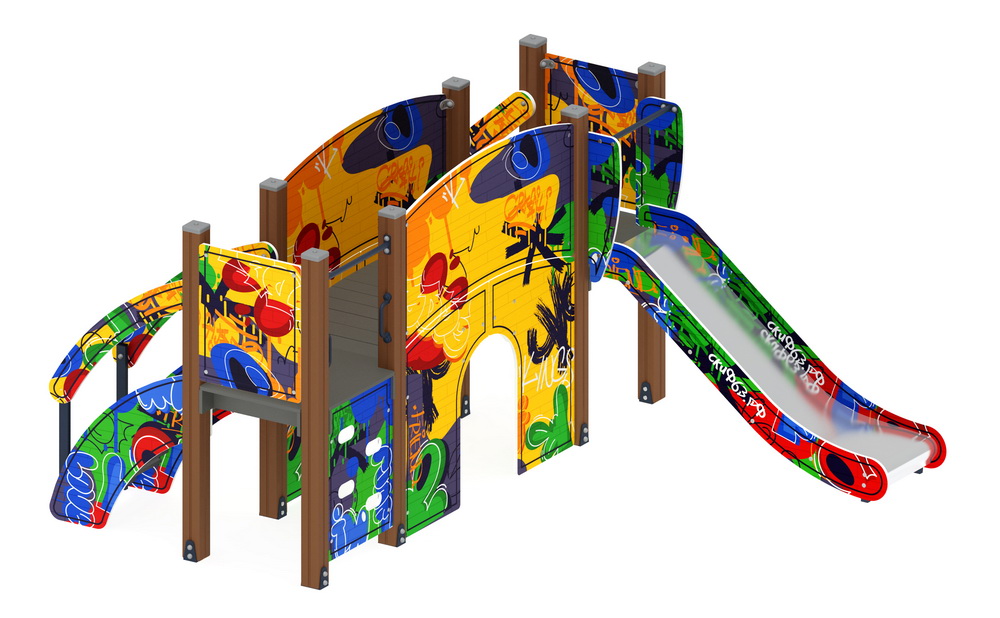 КАРАПУЗ (Граффити) детский игровой комплекс ДИК 1.001.01-03 (Н=900)