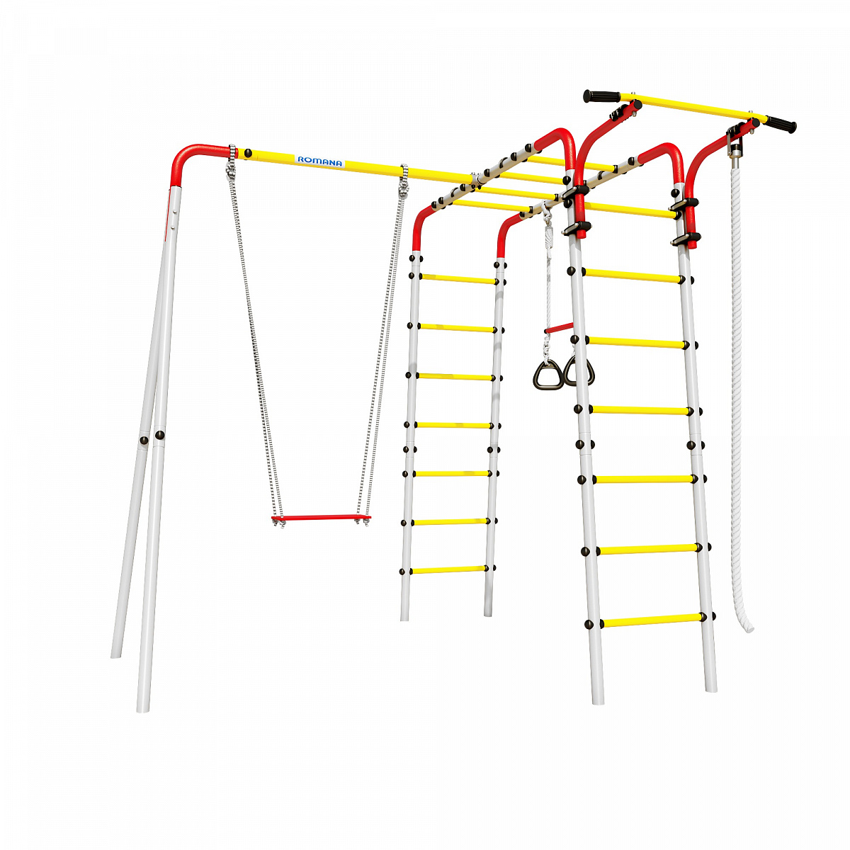 Детский спортивный комплекс для дачи ВЕСЕЛАЯ ЛУЖАЙКА-2 Romana R.103.25.04 (фанерные качели)