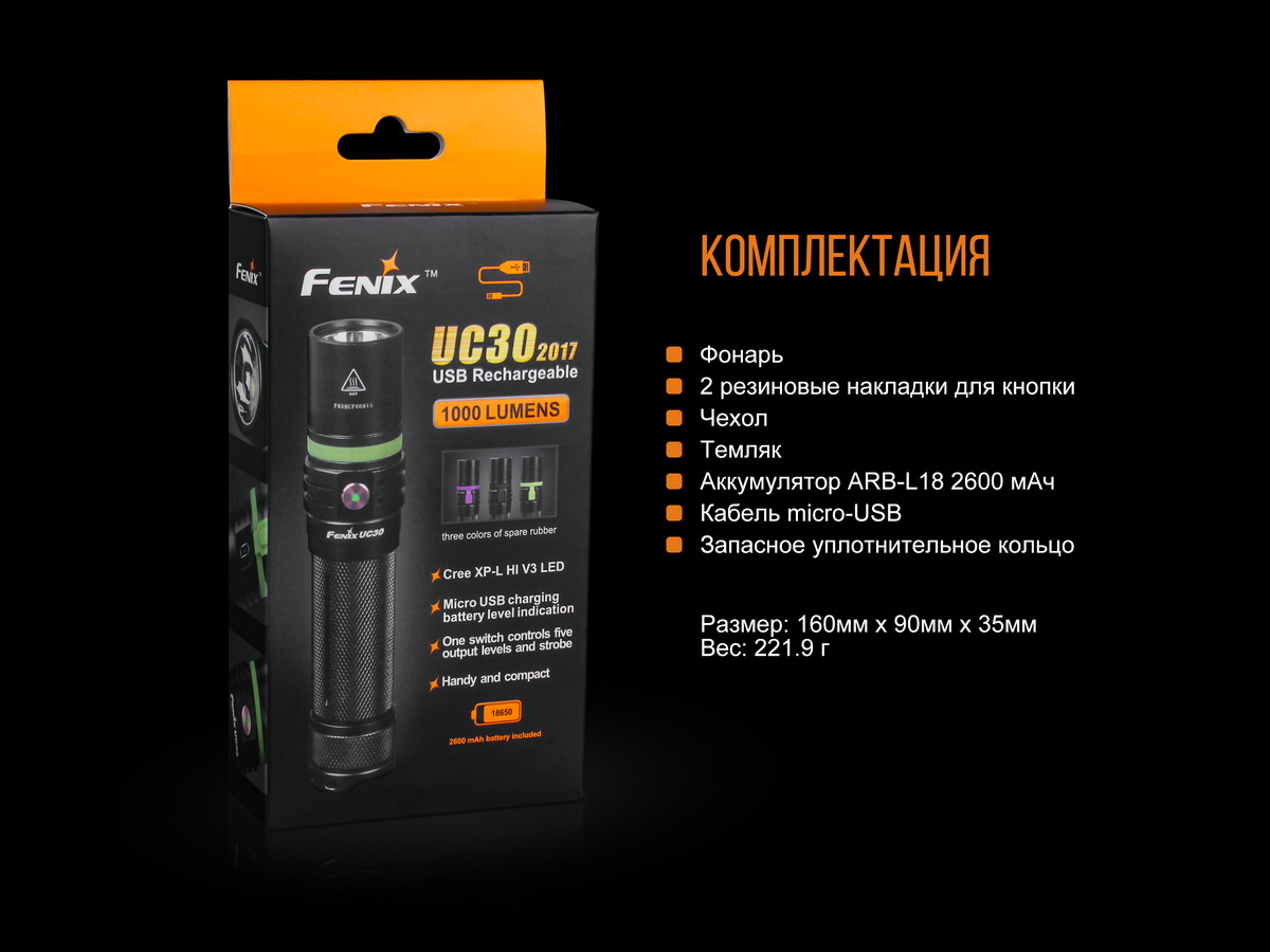 Фонарь Fenix UC30 XP-L HI