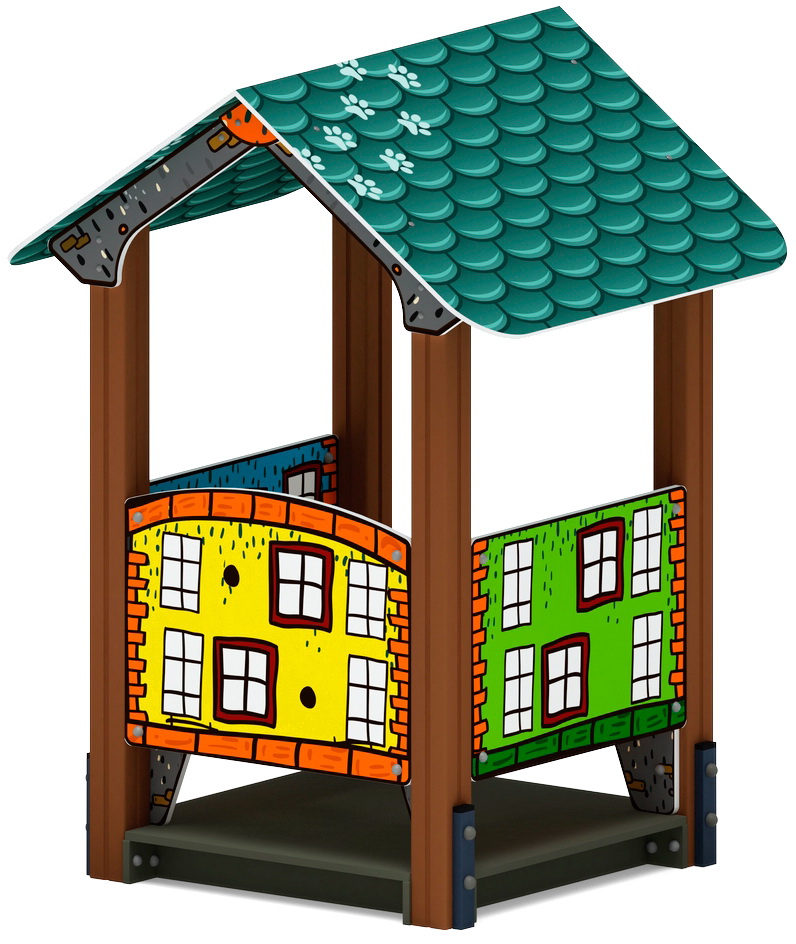 ДОМИК МАЛЫЙ 2 (Город) для детской площадки МФ 10.01.02-01