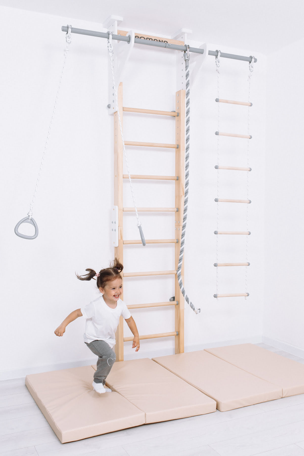 Комплекс Шведская стенка деревянная ECO 2 Romana (02.21.8.14.500.08.01-01) дерево/белый