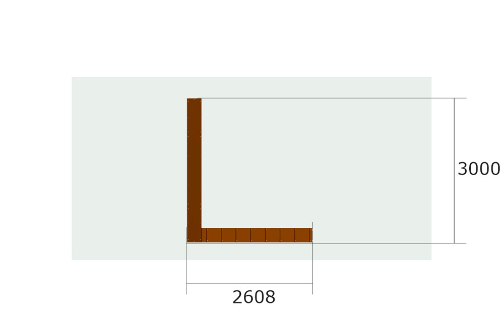 Забор с наклонной доской ZION (УО003)