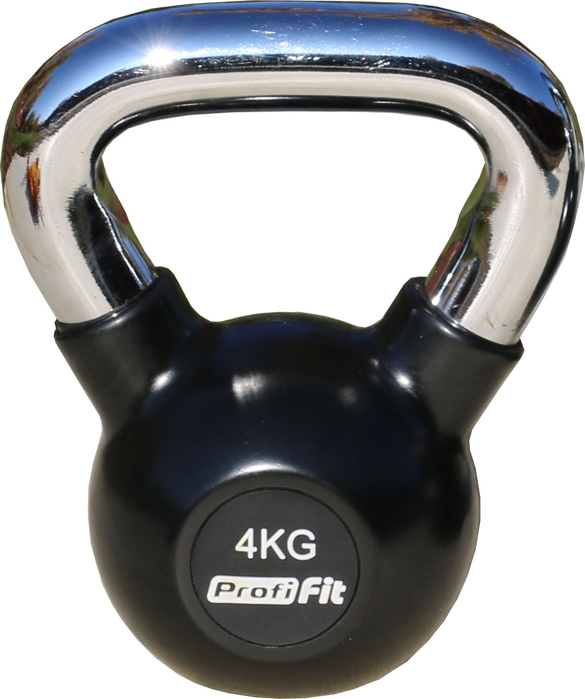 Гиря обрезиненная с хромированной ручкой 4 кг PROFI-FIT