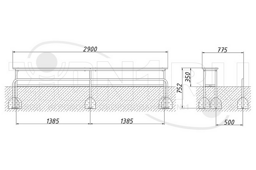 Скамья гимнастическая ZION с упором для ног (СЭ052)