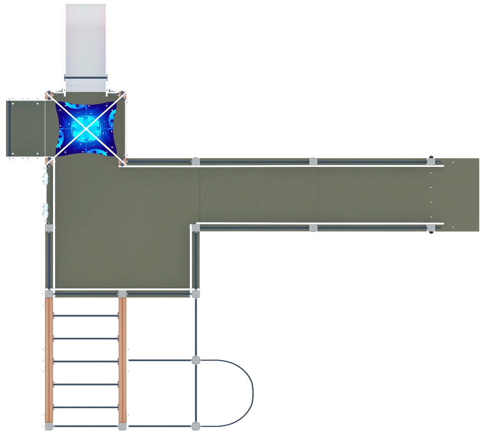 Детский спортивный комплекс ЗАБОТА КОСМОПОРТ (H=750) ДОВ 20.14.02-01
