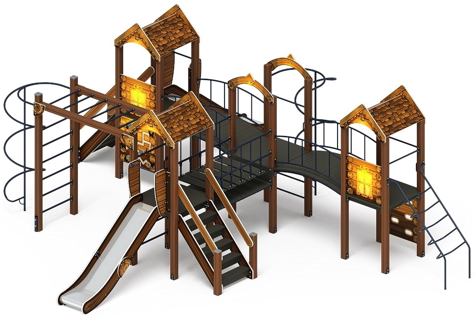 ДВОРИК ДЕТСТВА (Эко) детский игровой комплекс ДИК 2.01.4.02-02 (Н=1200)