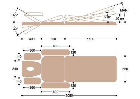 Массажный стол Heliox F2E34