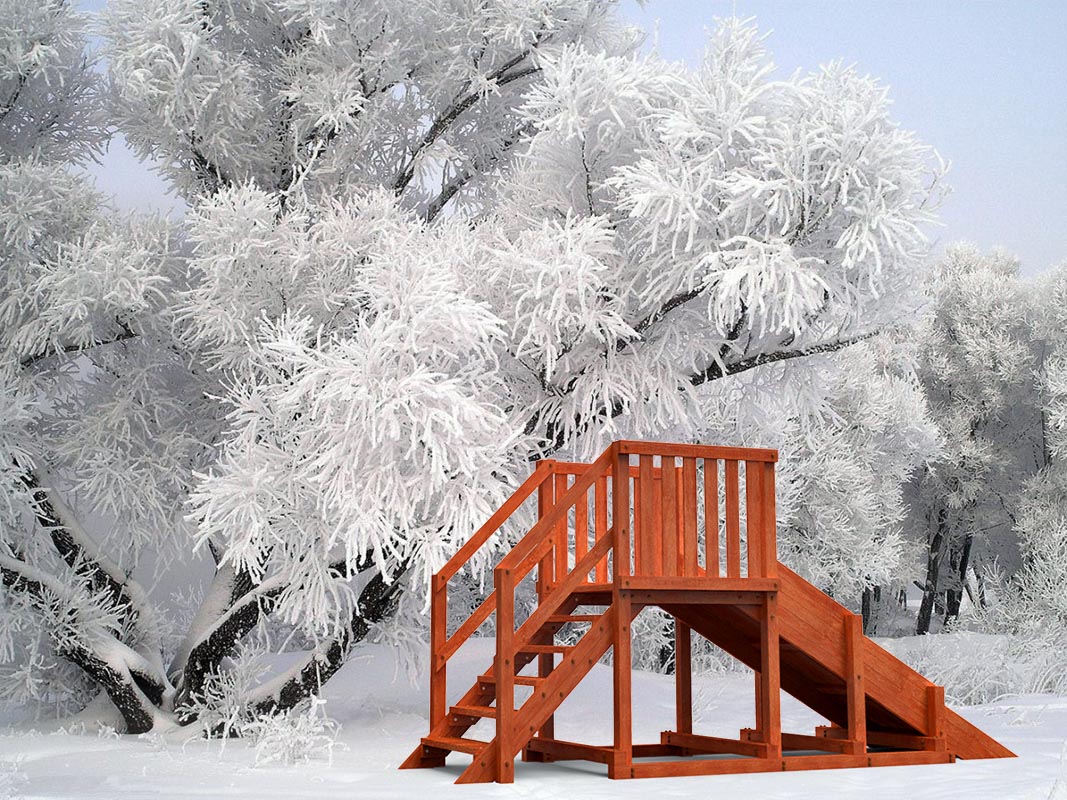 Горка деревянная "Урал"