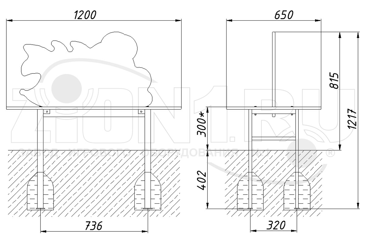 Скамейка детская ZION Ежик (СП067)