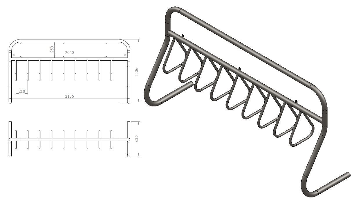 Велопарковка по индивидуальному проекту