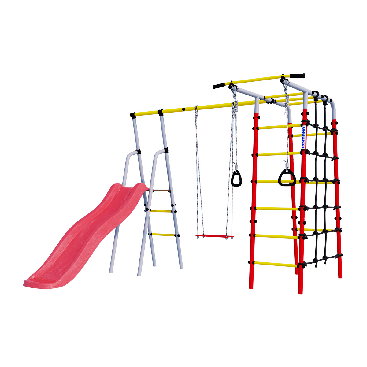 Детский спортивный комплекс для дачи Romana БОГАТЫРЬ R.103.07.04+1.Д-26.00 (фанерные качели)