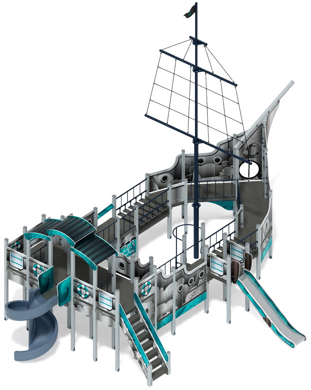 ФРЕГАТ детский игровой комплекс ДИК 2.03.3.04-12 (H=2000, H=1500)