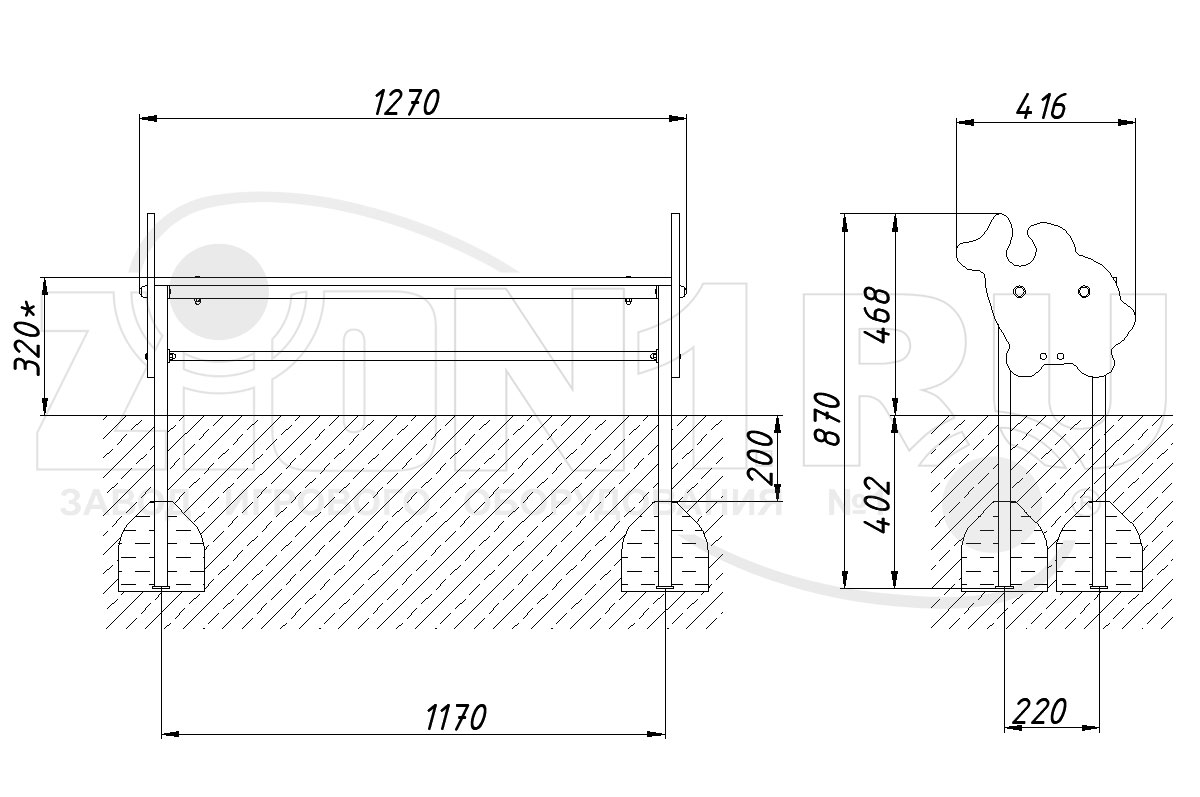 Скамейка детская ZION Кит (СП005)