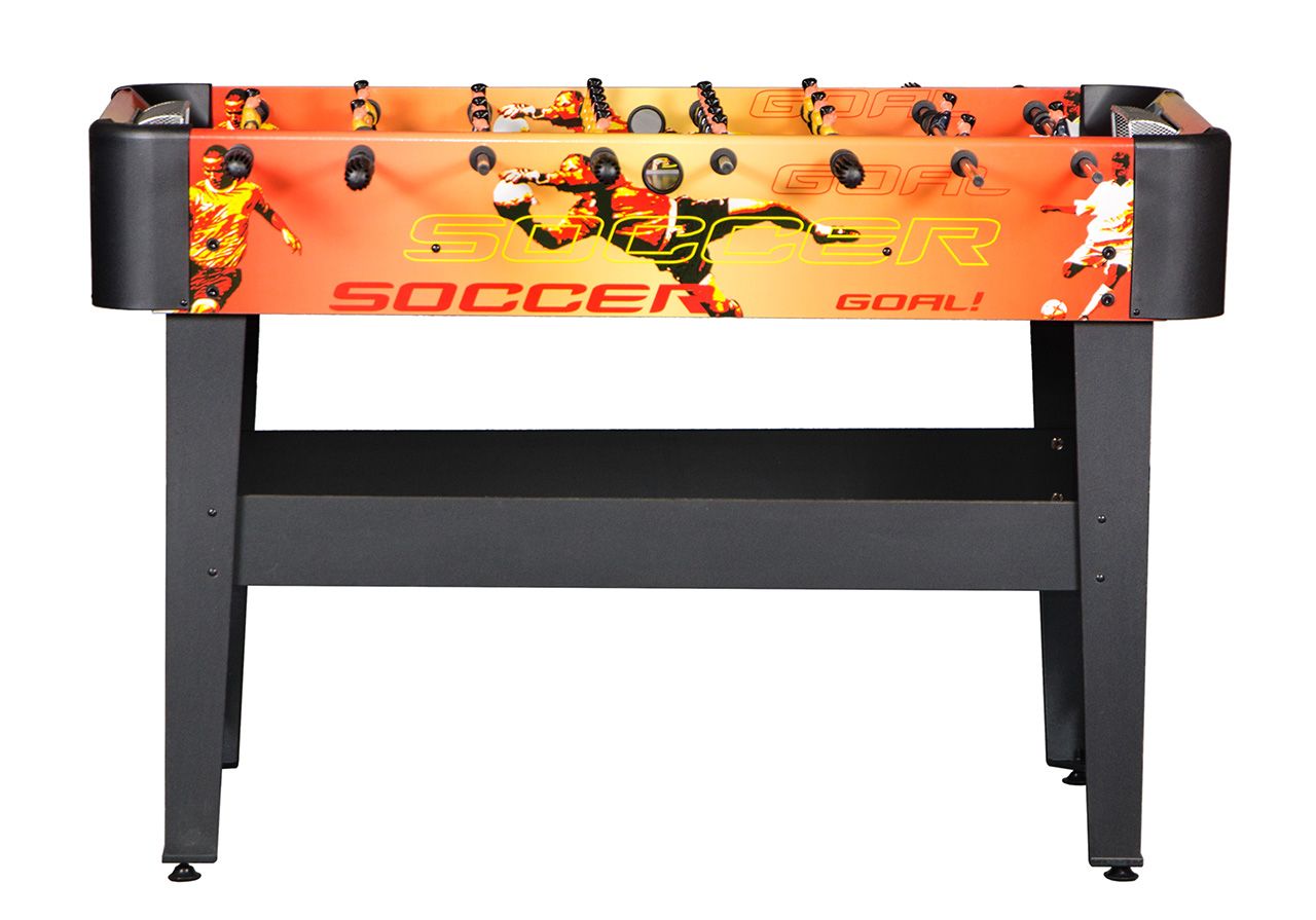Настольный футбол (кикер) Amsterdam 4 ф (120 х 61 х 84 см, оранжево-черный)