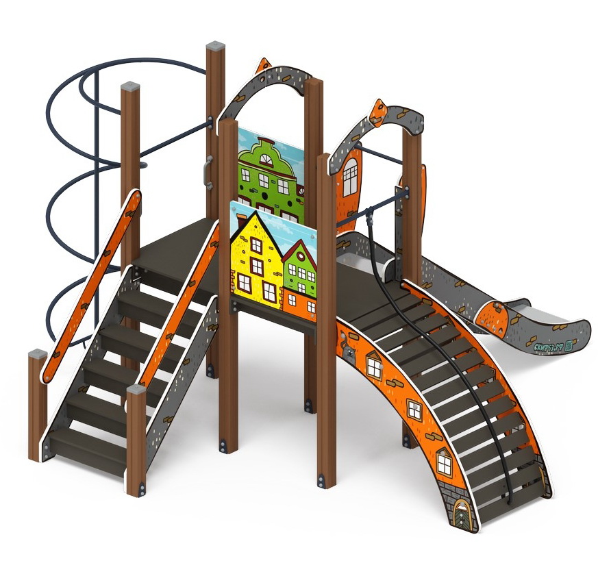 ИГРАЙТЕ С НАМИ (Город) детский игровой комплекс ДИК 2.01.1.02-01 (H=1200)