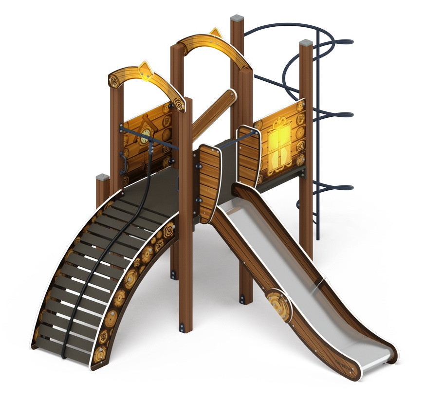 ИГРАЙТЕ С НАМИ (Эко) детский игровой комплекс ДИК 2.01.1.02-02 (Н=1200)