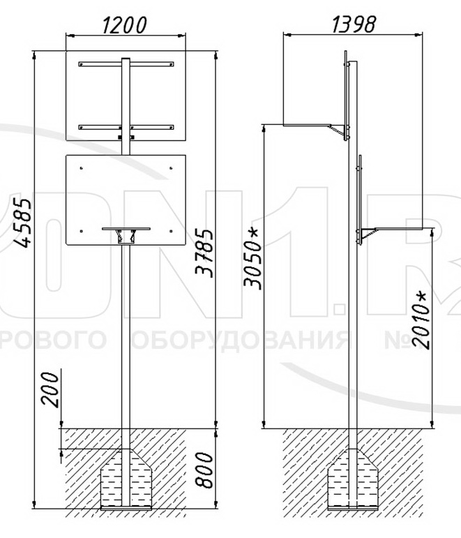 Стойка баскетбольная ZION М3 (СЭ094)