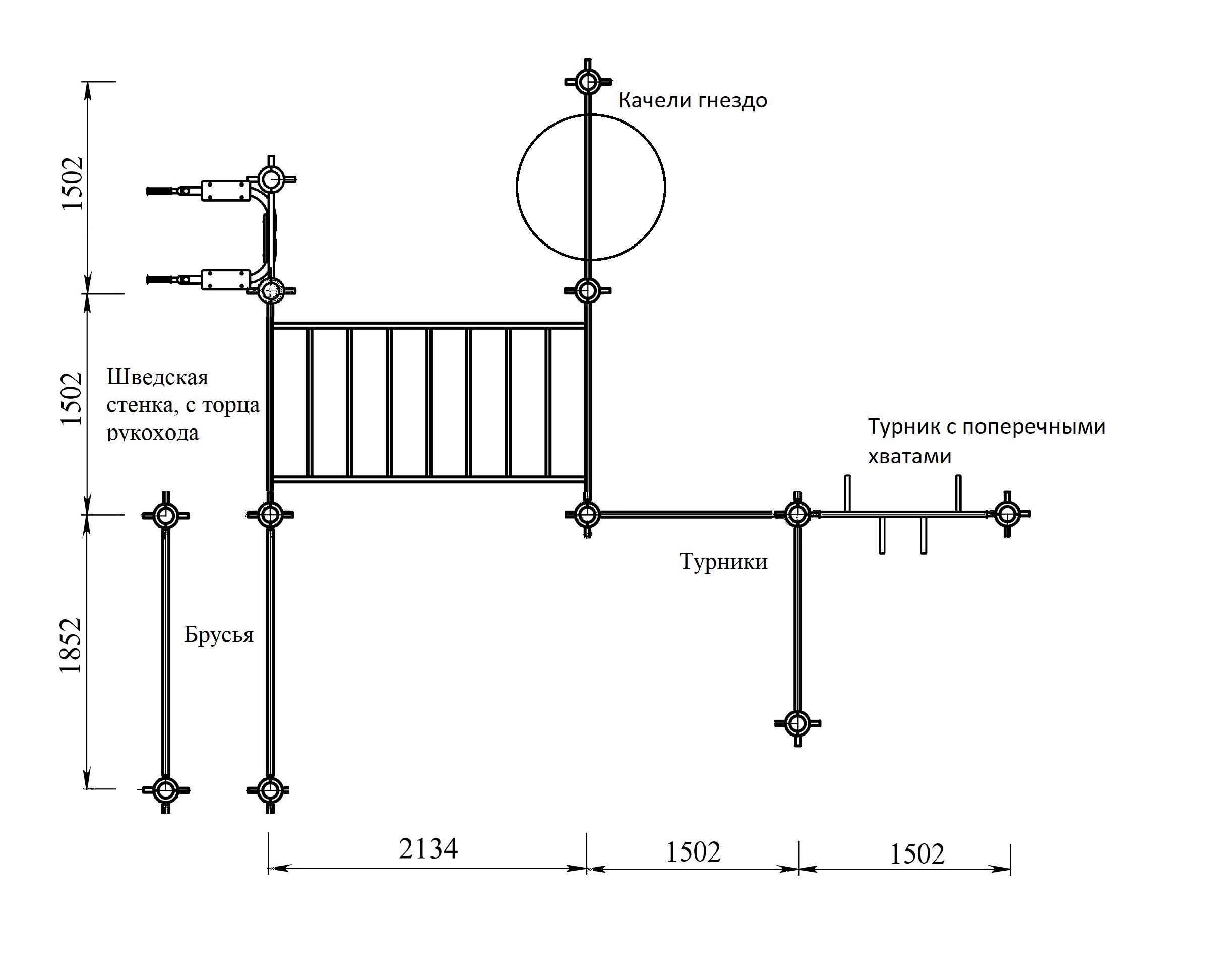 Спортивный комплекс Воркаут по индивидуальному проекту