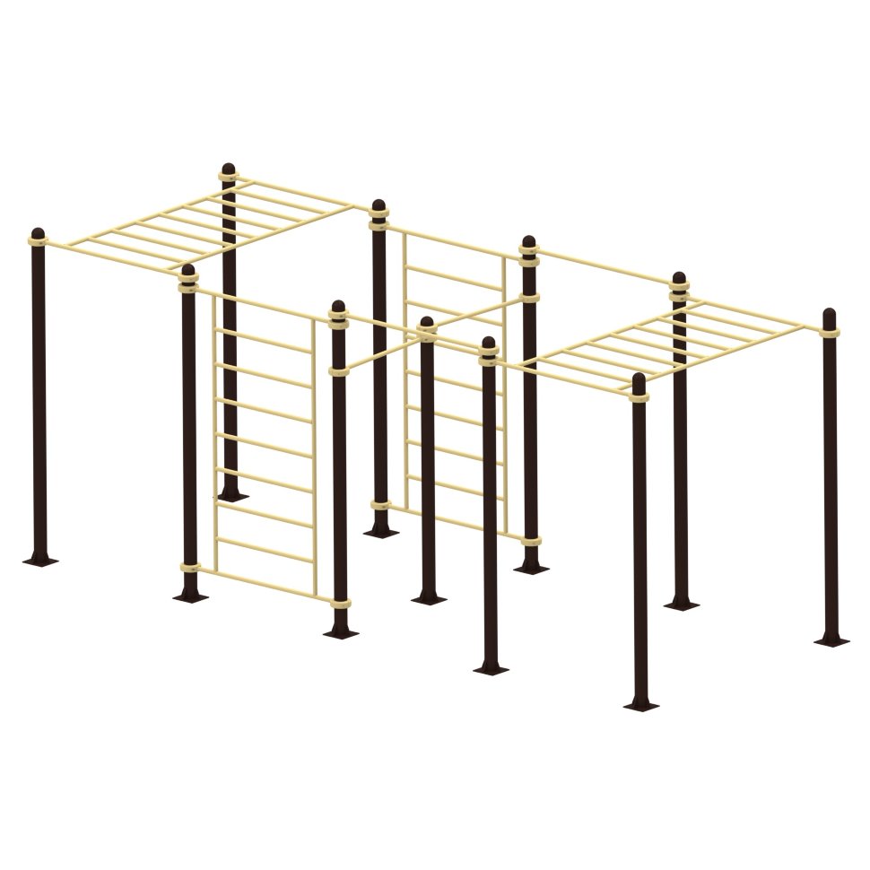 Спортивный комплекс турник + шведская стенка+ рукоход 021 Air-Gym YSK84