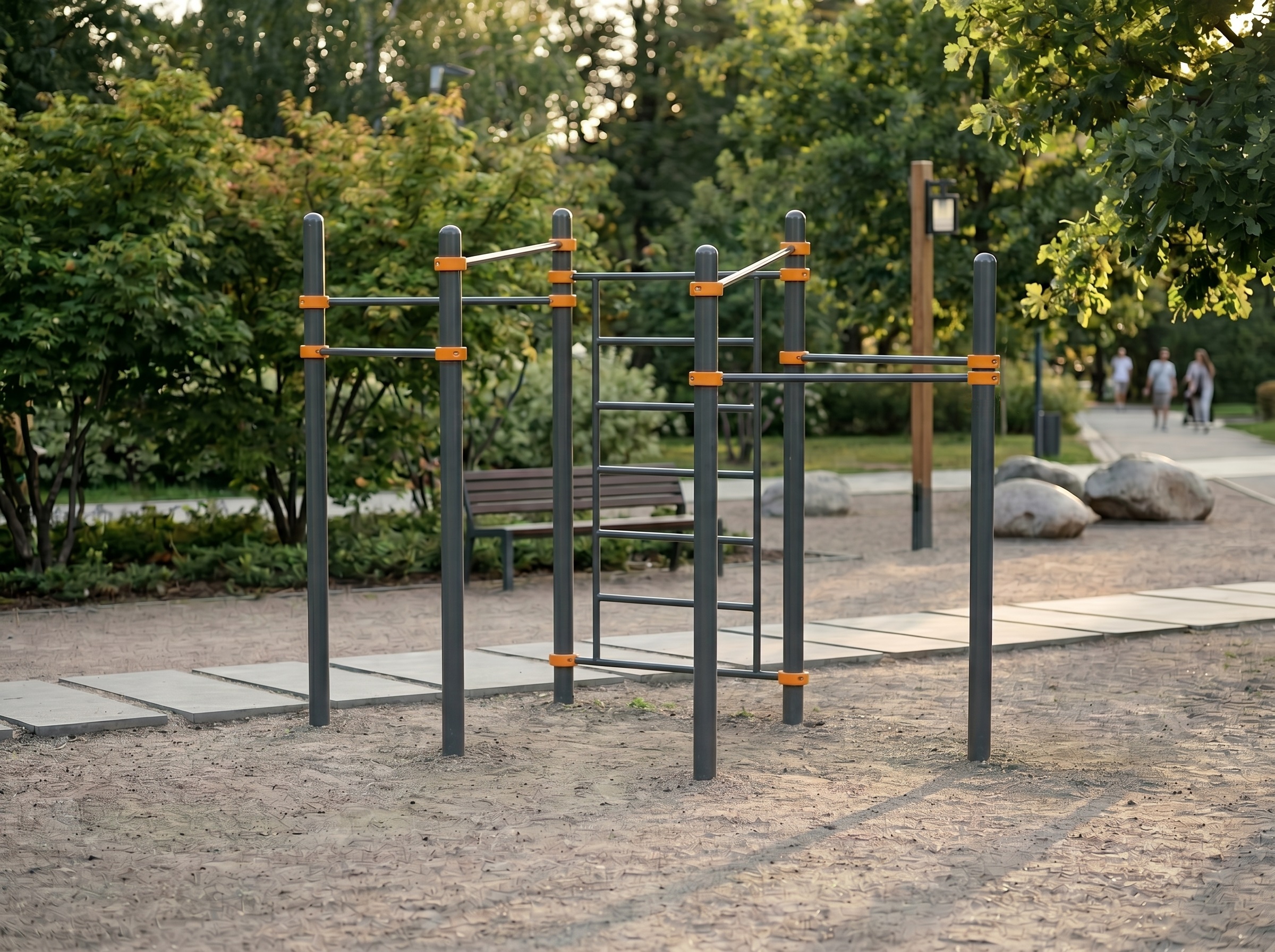 Шведская стенка с шестью турниками СВС-38