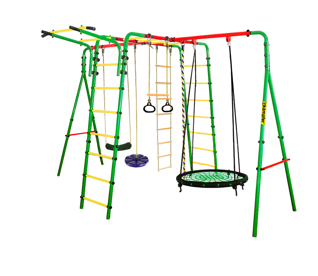 Спортивно-игровой комплекс Kampfer Wunder (Гнездо большое зеленое (синяя лиана))