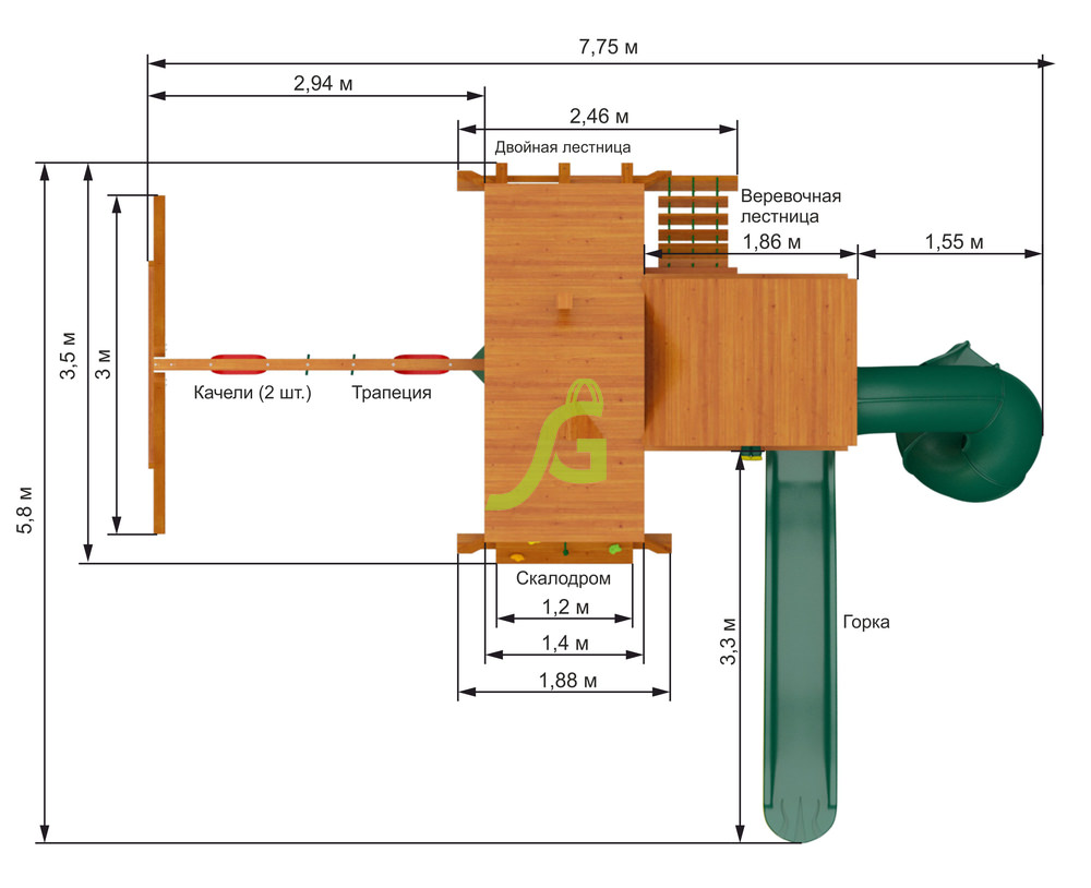 Детская площадка IgraGrad Крепость Фани Deluxe 3