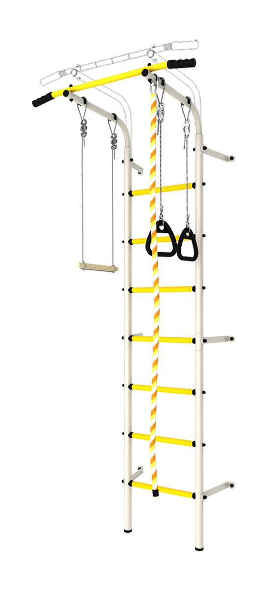 DSK Пристенный с регулировкой (с массажными ступенями) Белый/Желтый ДСКМ-2С-7.06.Г1.410.14-24