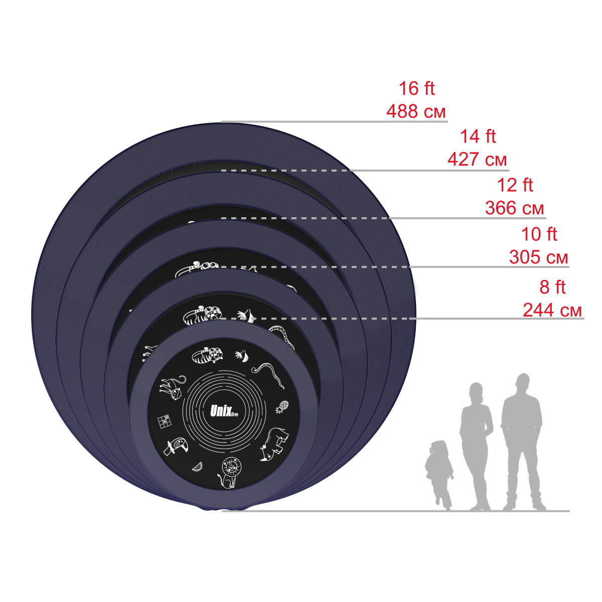 Батут UNIX line SUPREME GAME 10 ft + Basketball