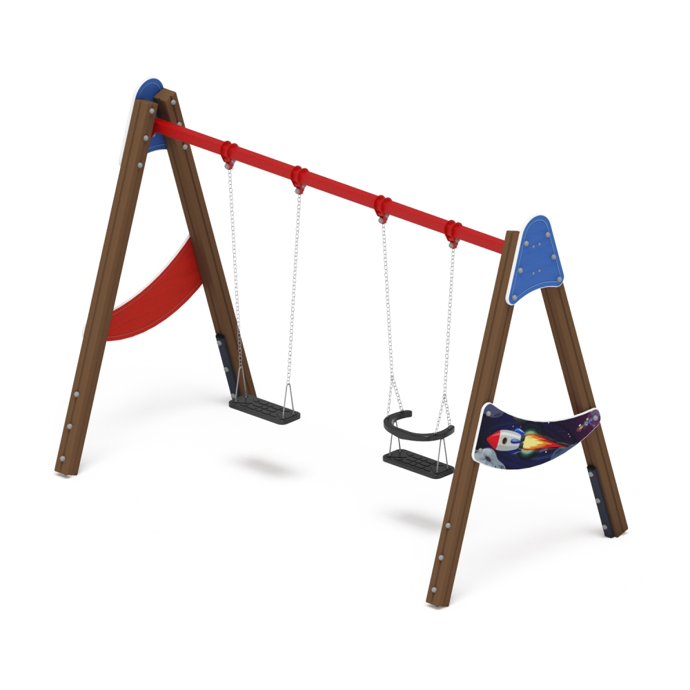 КОСМОПОРТ качели Д2 двойные ИО 12.Д.01.02.02-П.01