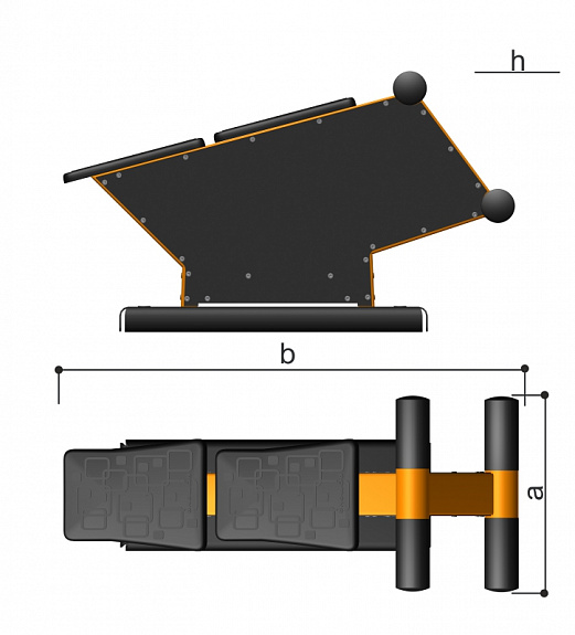 Тренажер уличный СКАМЬЯ ДЛЯ ПРЕССА Romana 207.02.10