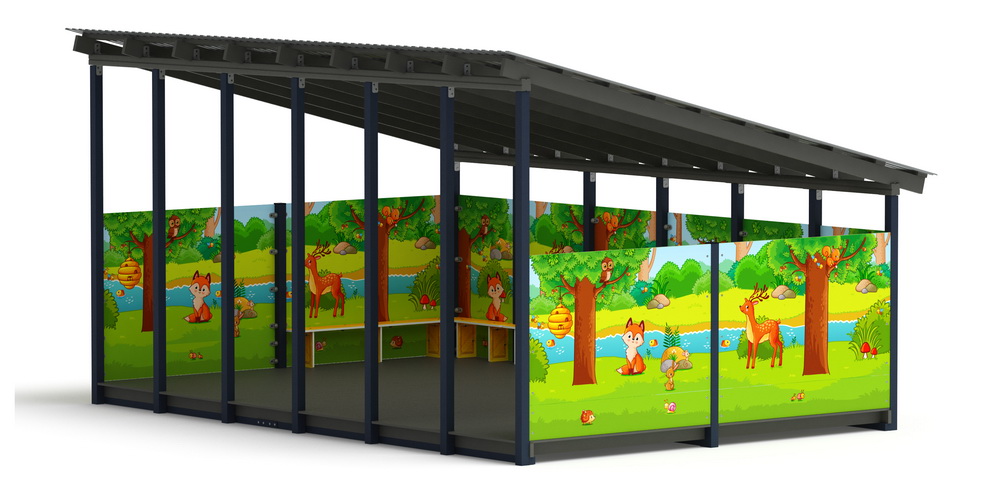 Теневой навес (Полянка) МФ 71.6.4-07