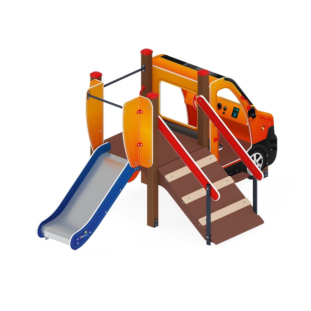 МАШИНКА С ГОРКОЙ тип 4 детский игровой комплекс ДИК 1.03.1.04-01 (H=750)