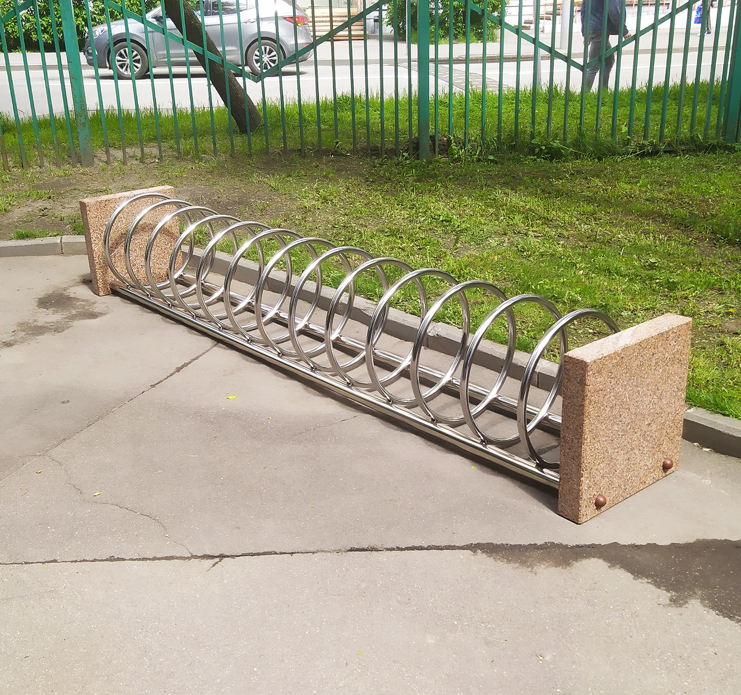 Велопарковка Air Gym Спираль + гранит