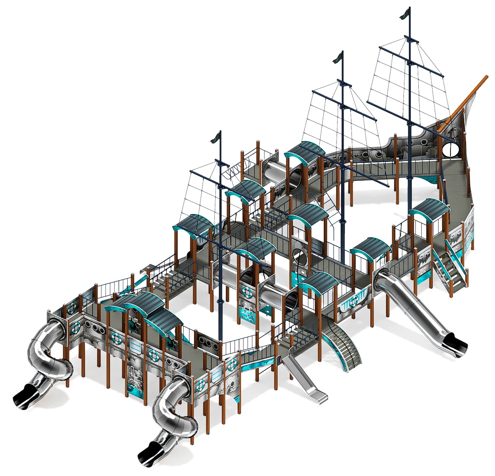 БАРКЕНТИНА детский игровой комплекс ДИК 2.03.3.06-22 (Н=1200, Н=1500, Н=2000)